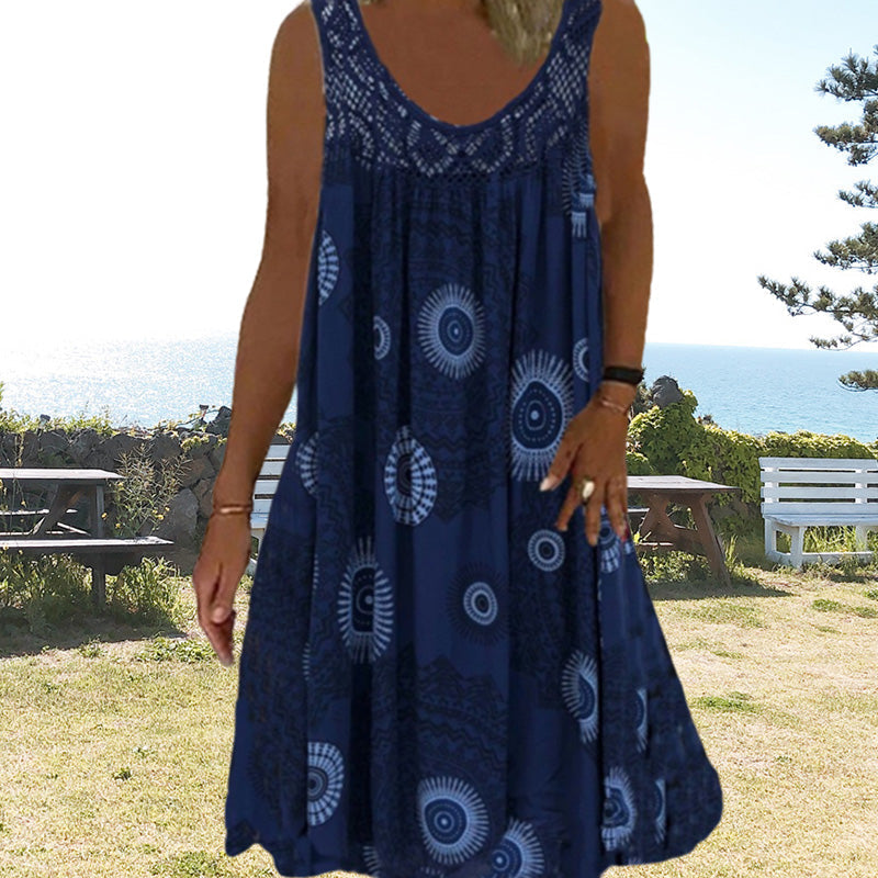 Paduch - Vestido casual de Verão sem Mangas com Estampado