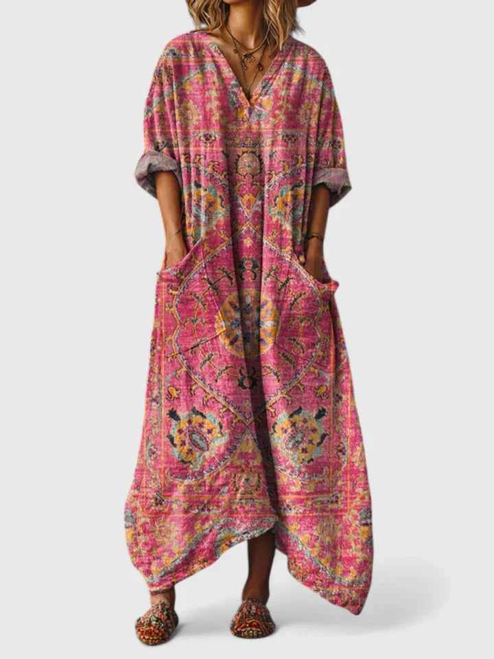 Chathumi - Vestido Elegante Com Estampado