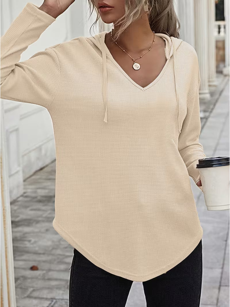 Heydi - Camisola Com Capuz  Manga Comprida e Bainha Curva