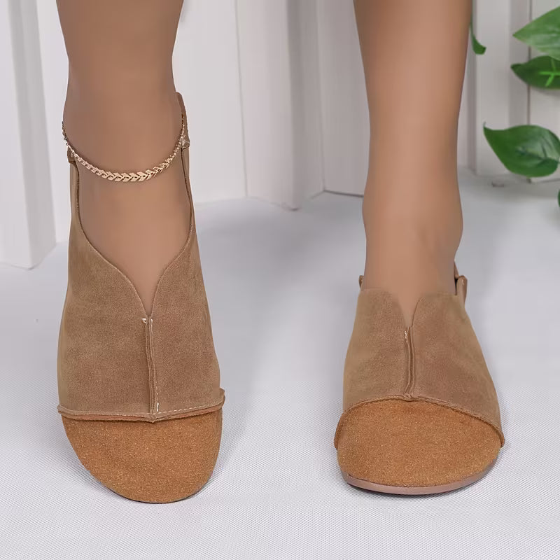 Bethan - Sapatos Rasos Flexíveis e Dobráveis Com Biqueira Quadrada