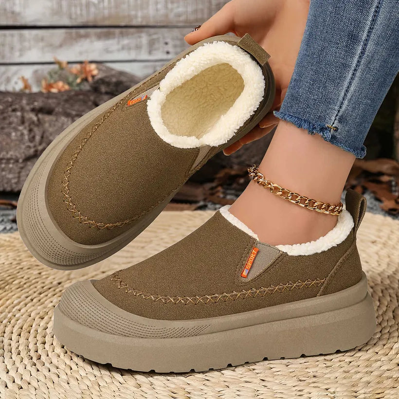 Adelya - Sapatos Elegantes Com Forro De Pele Sintética