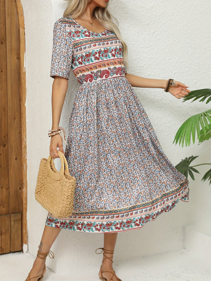 Jeeni - Vestido de Manga Curta Com Estampado Floral