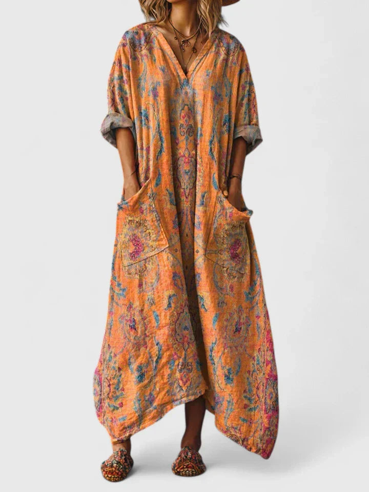Chathumi - Vestido Elegante Com Estampado
