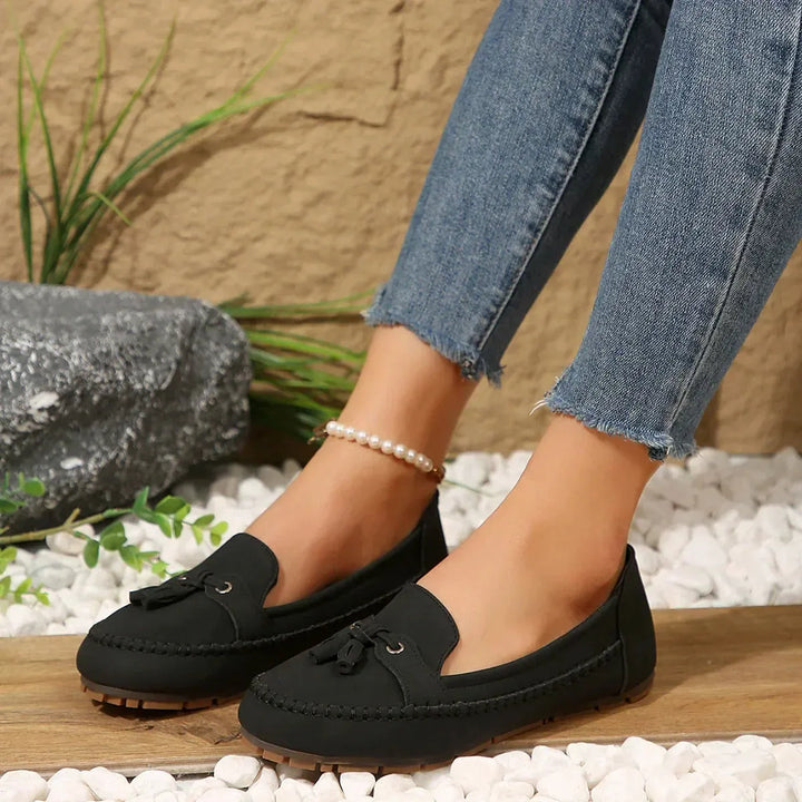 Patamon - Mocassins Confortáveis Com Laços Vintage Suaves