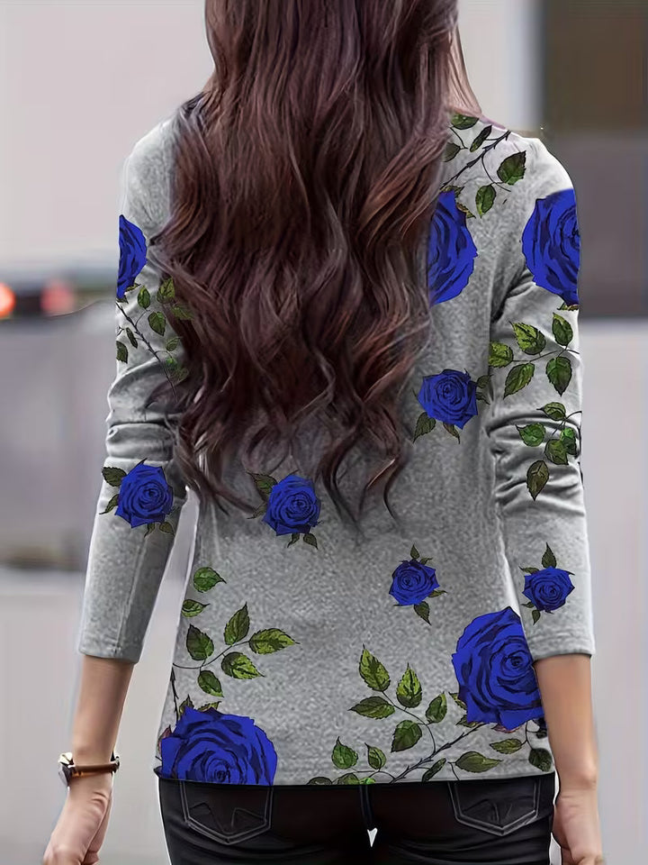 Zunni - Top Com Gola Alta E Padrão Floral