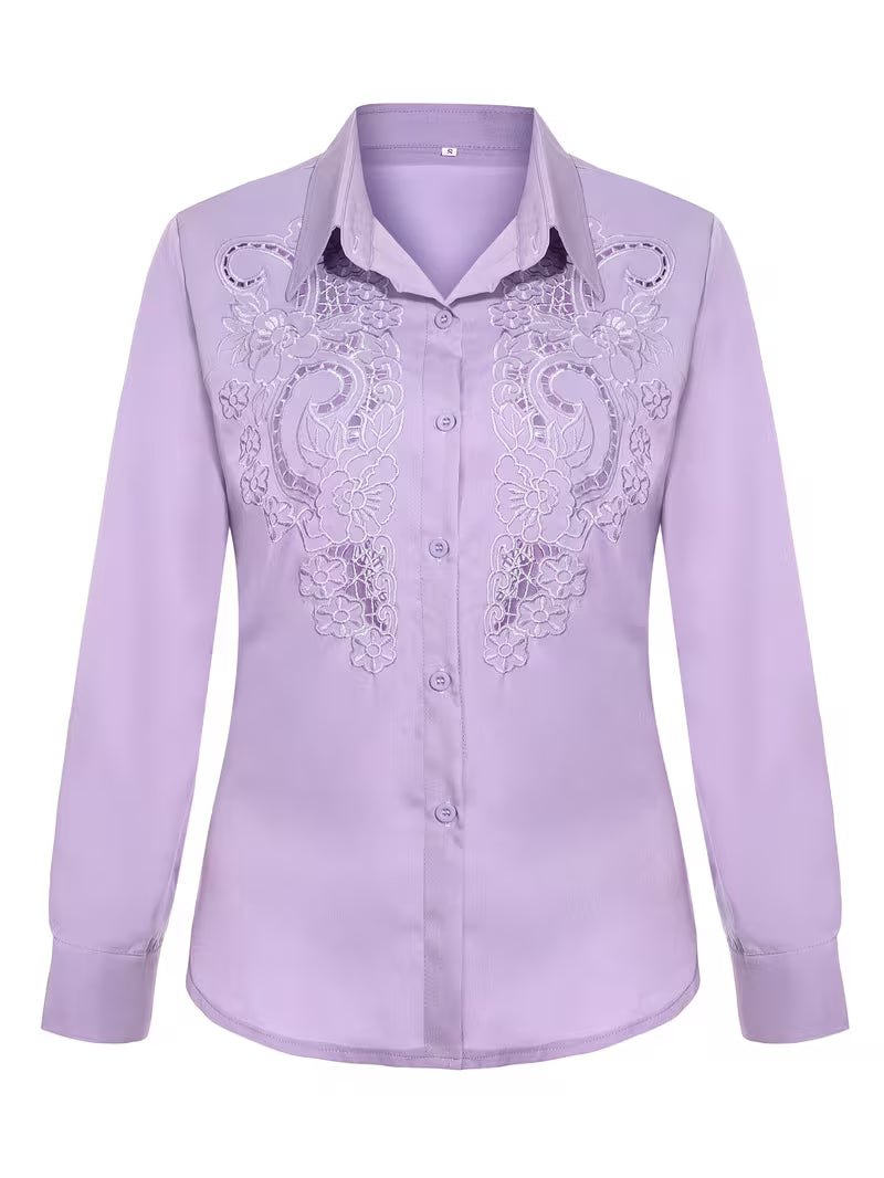 Jorunn - Blusa De Manga Comprida Com Recortes Bordados