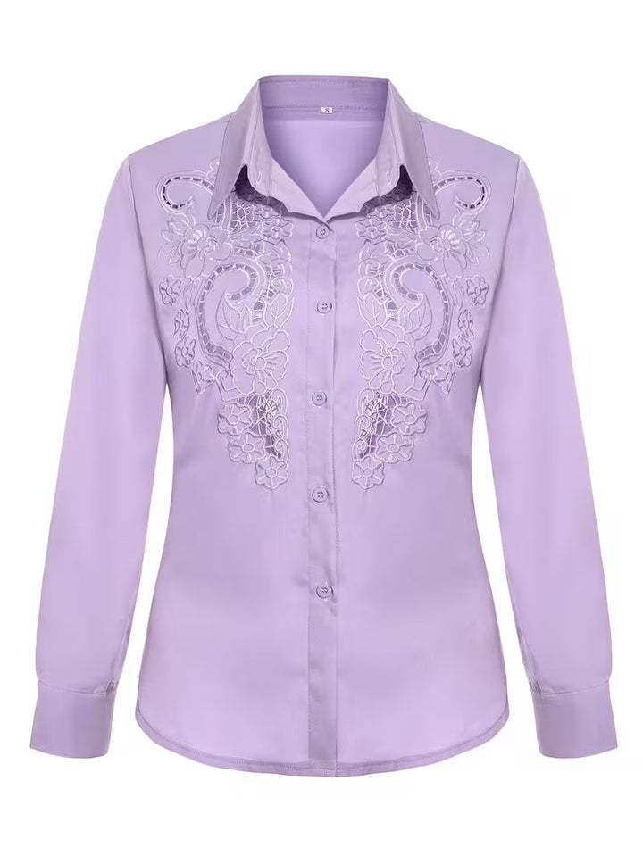 Jorunn - Blusa De Manga Comprida Com Recortes Bordados