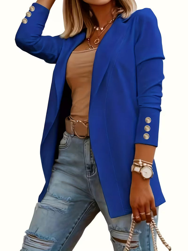 Nikia - Blazer De Manga Comprida Com Botões Decorativos