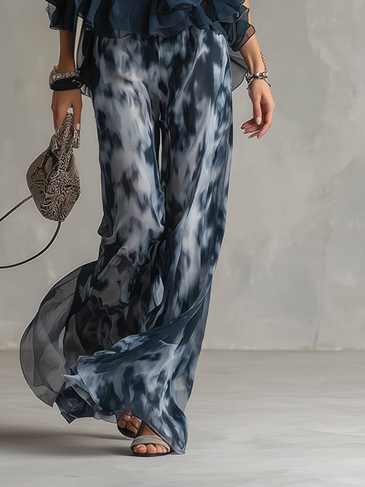 Shylla - Conjunto De Duas Peças Em Chiffon Elegante