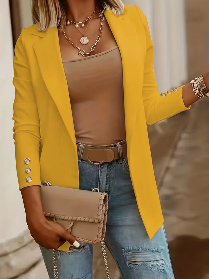 Nikia - Blazer De Manga Comprida Com Botões Decorativos