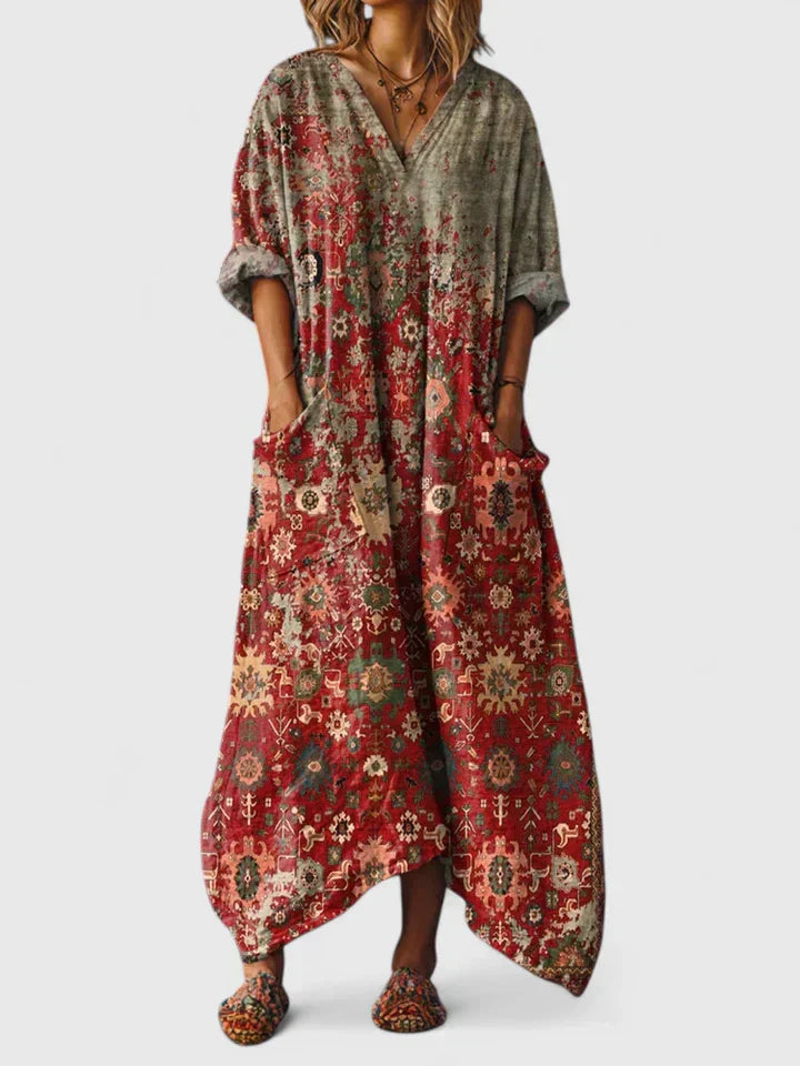 Chathumi - Vestido Elegante Com Estampado
