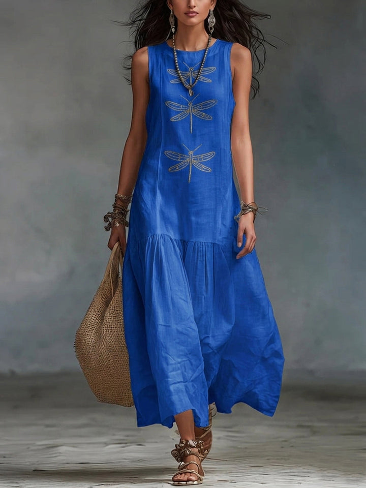 Kevina - Vestido Sem Mangas Com Estampado De Libélula