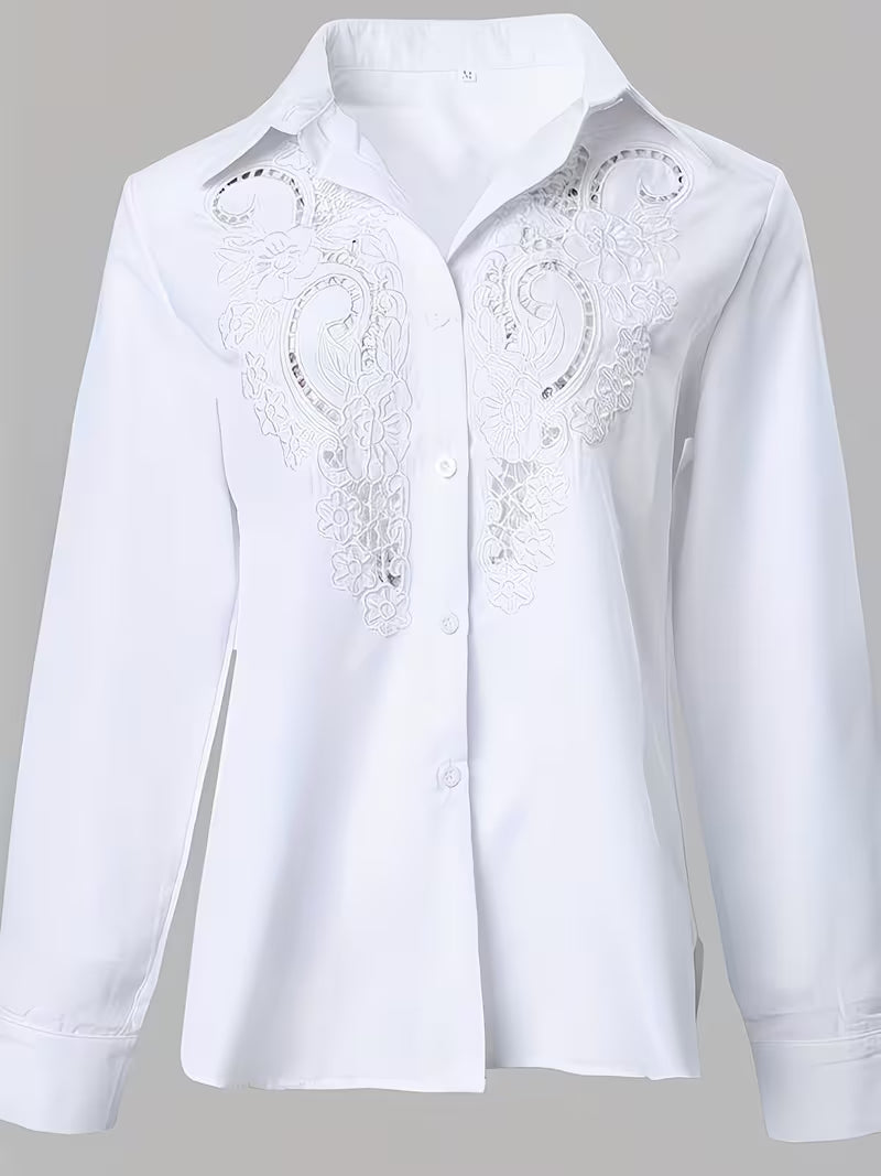 Jorunn - Blusa De Manga Comprida Com Recortes Bordados
