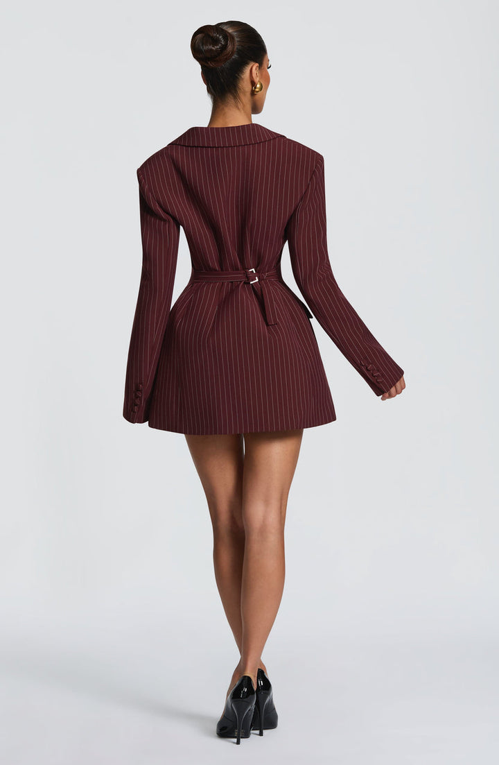 Zaerine - Mini-Vestido Tipo Blazer De Corte À Medida Com Botões Duplos