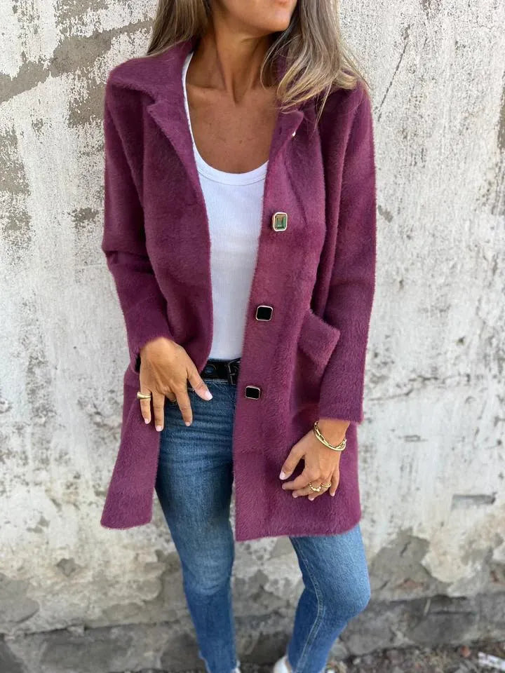 Dorothie - Casaco com Gola de Lapela e Bolsos de Remendo