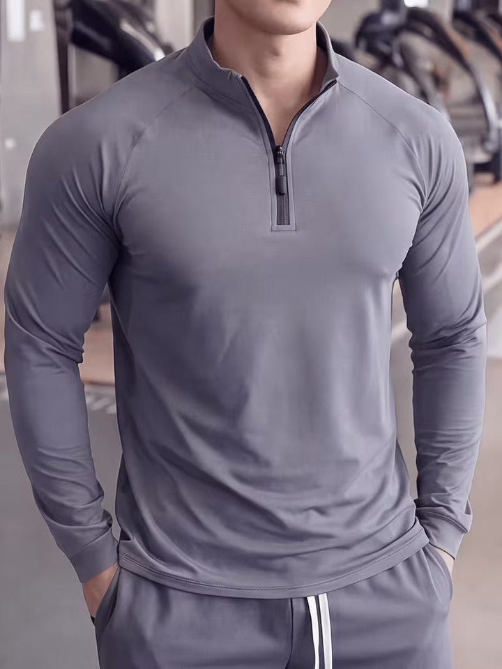 Zerdan - Camisola De Manga Comprida Com Meio Fecho