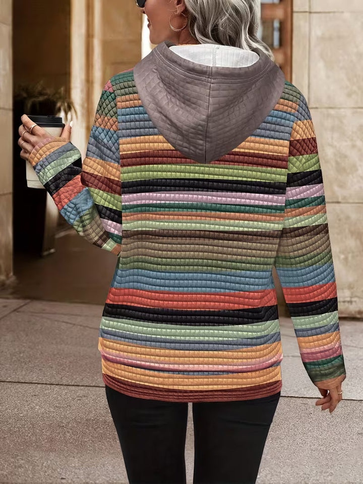 Bilisha - Camisola Com Capuz E Padrão Às Riscas