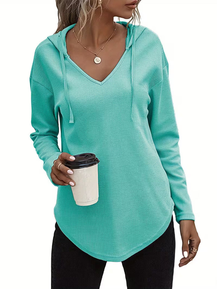 Heydi - Camisola Com Capuz  Manga Comprida e Bainha Curva