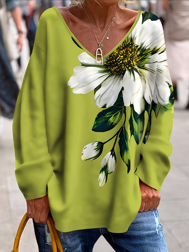 Daphna - Camiseta Com Estampado Floral Oversized