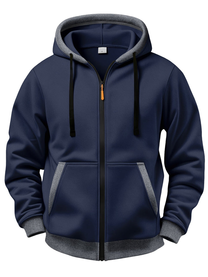 Mussoline - Camisola Casual De Inverno De Manga Comprida, Com Capuz E Fecho De Correr