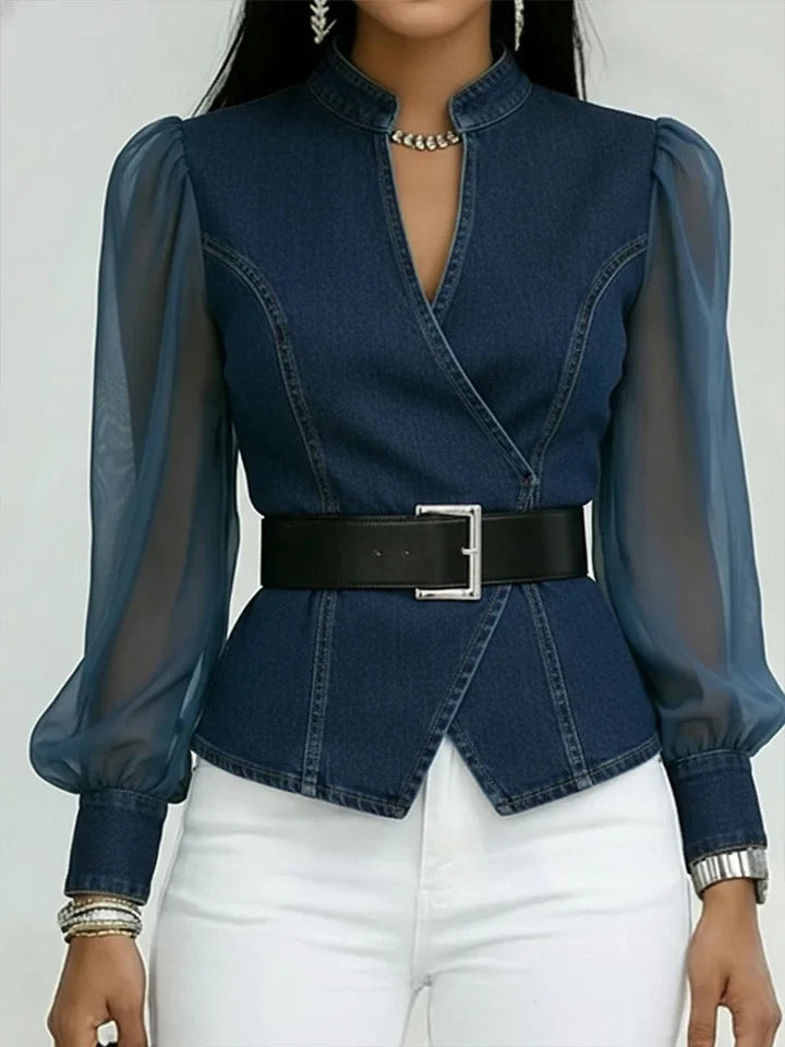 Thakshila - Blusa de Ganga Estruturada