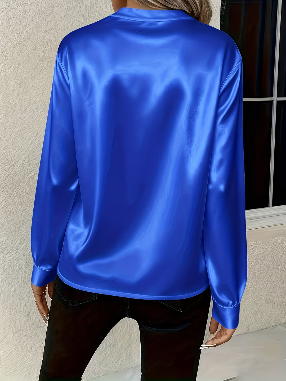 Ronika - Blusa De Manga Comprida Com Decote em V