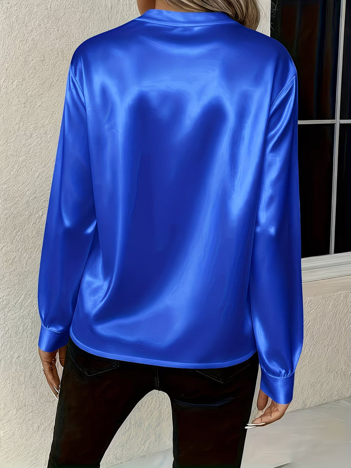 Ronika - Blusa De Manga Comprida Com Decote em V
