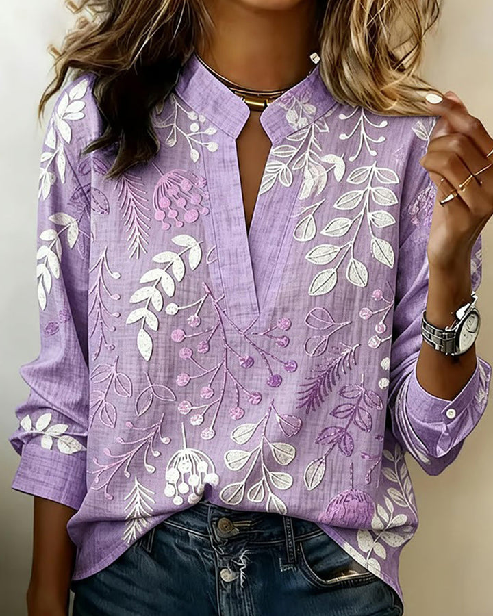 Adanna - Blusa Com Padrão Floral E Gola Alta