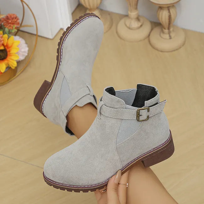Fakina - Botas De Tornozelo Com Fivela Decorativa