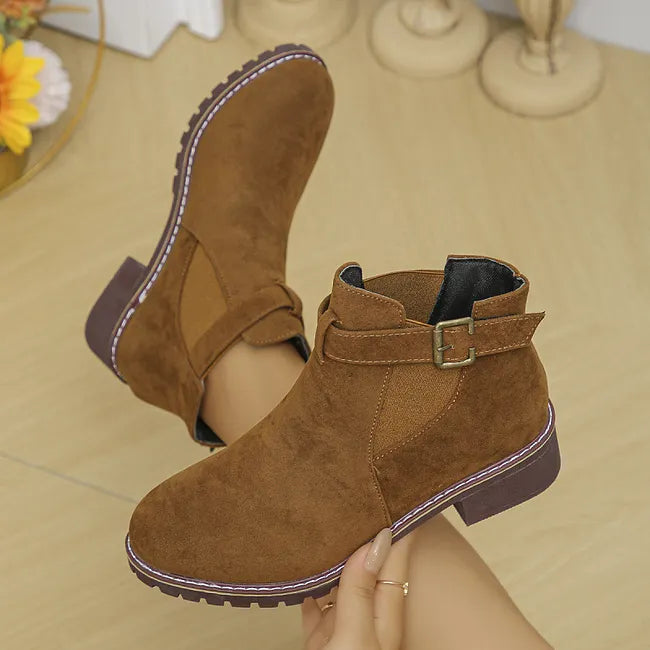 Fakina - Botas De Tornozelo Com Fivela Decorativa