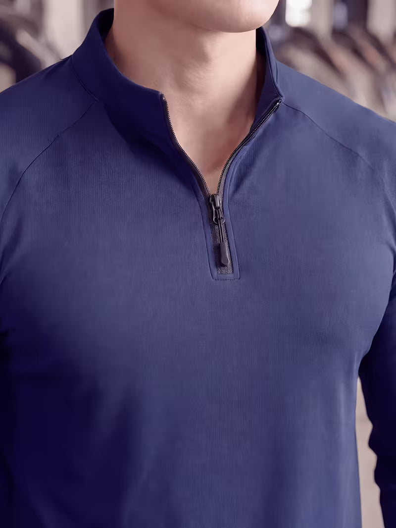 Zerdan - Camisola De Manga Comprida Com Meio Fecho