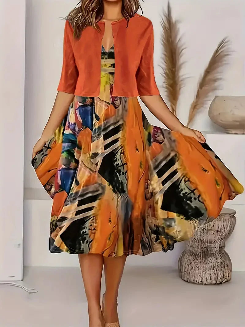 Vainoana - Conjunto De Duas Peças Com Saia Longa Elegante