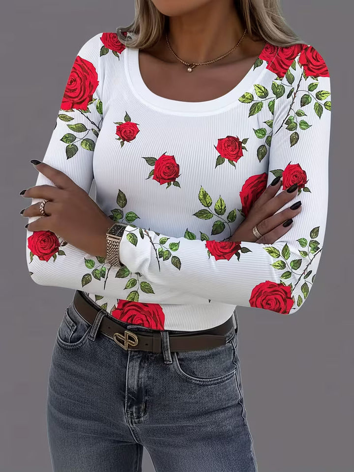 Rabiye - Top Com Estampado Floral E Decote Quadrado