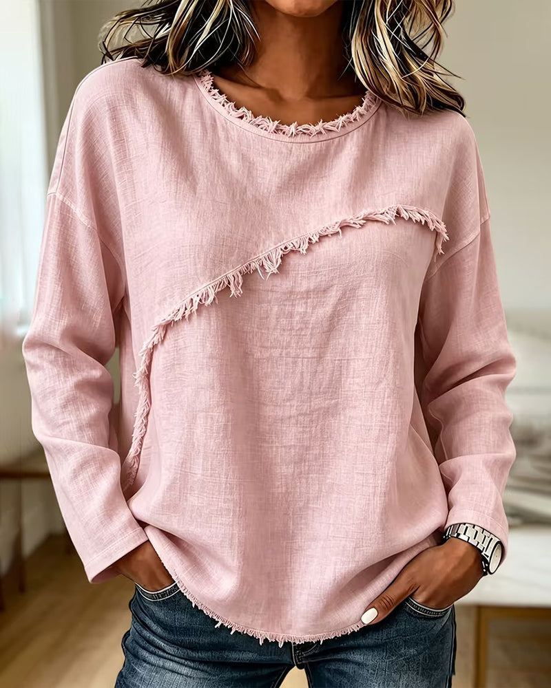 Myrtle - Blusa Com Decote Redondo Assimétrico