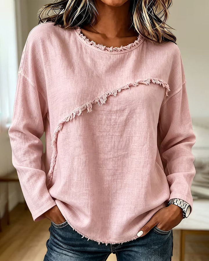 Myrtle - Blusa Com Decote Redondo Assimétrico