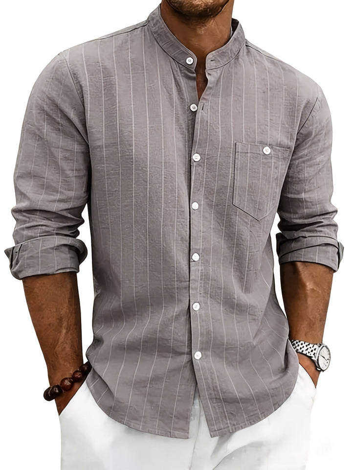 Leslie - Camisa De Linho às Riscas Elegante