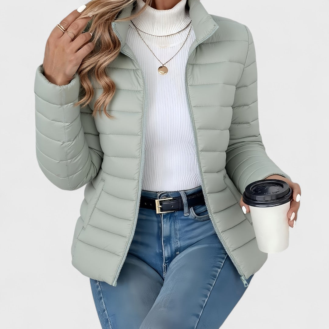 Simone - Casaco comprido Elegante com Gola