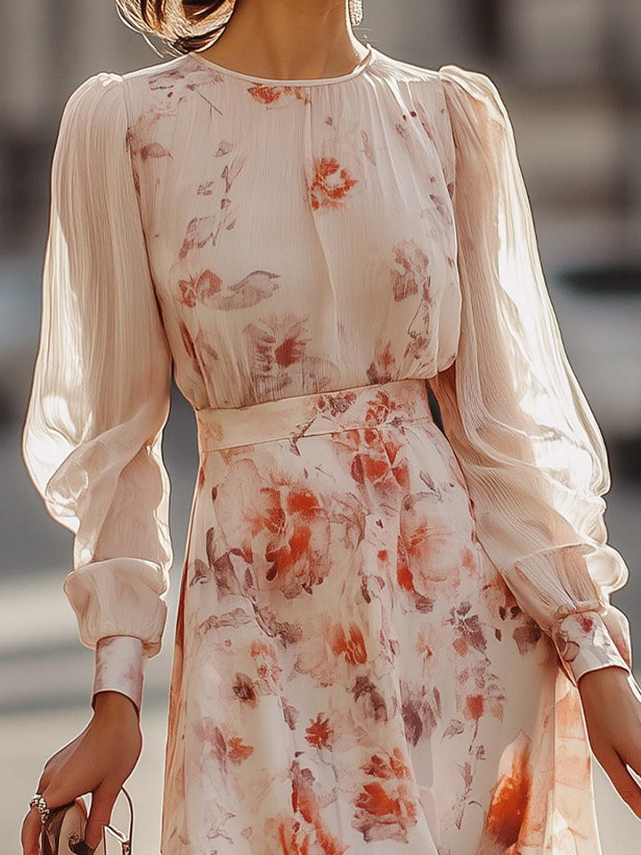 Shiella - Vestido Com Estampado Floral Plissado