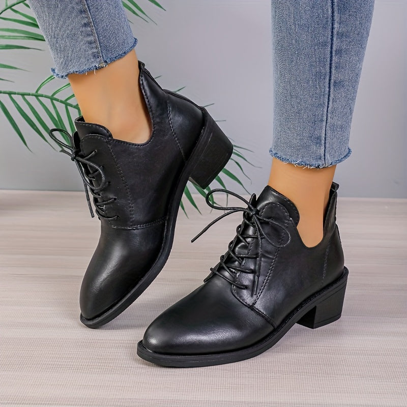 Rosemarie - Botas Clássicas Com Atacadores Até Ao Tornozelo