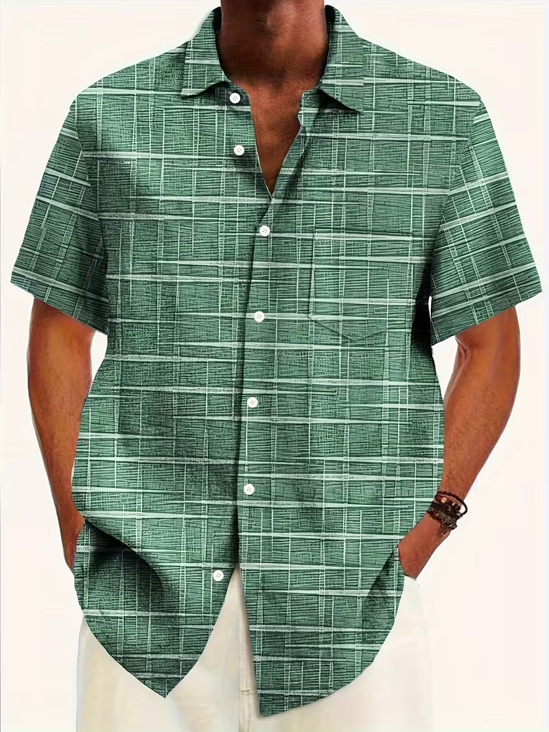 Jerrick - Camisa Com Estampado Geométrico Vintage