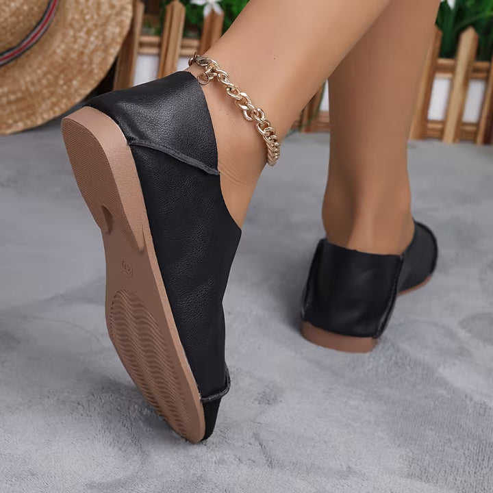 Bethan - Sapatos Rasos Flexíveis e Dobráveis Com Biqueira Quadrada