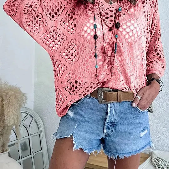 Raissa - Top De Malha Com Decote Em V