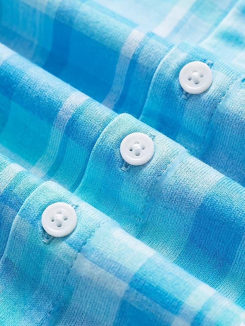 Endrita - Camisa Casual De Manga Curta Com Botões