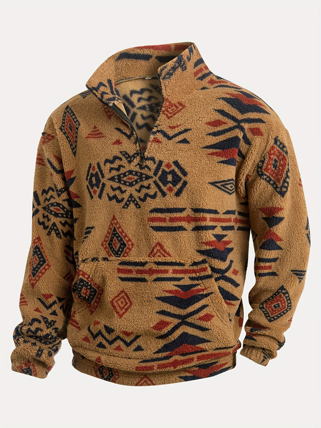 Jacco - Camisola De Velo Com Meio Fecho E Padrão Geométrico