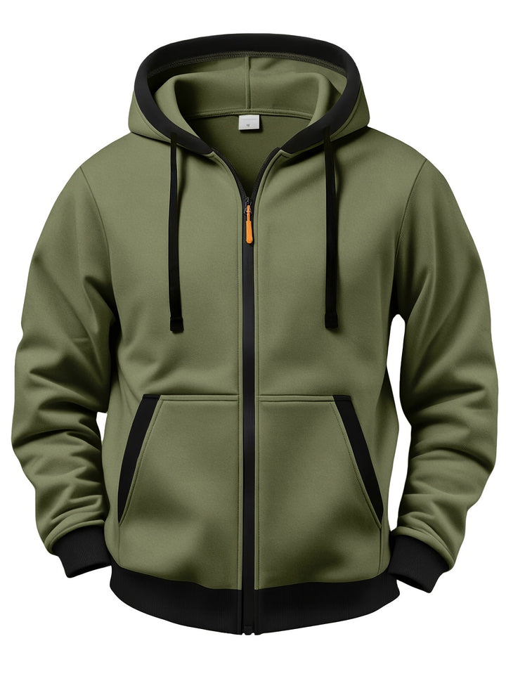 Mussoline - Camisola Casual De Inverno De Manga Comprida, Com Capuz E Fecho De Correr