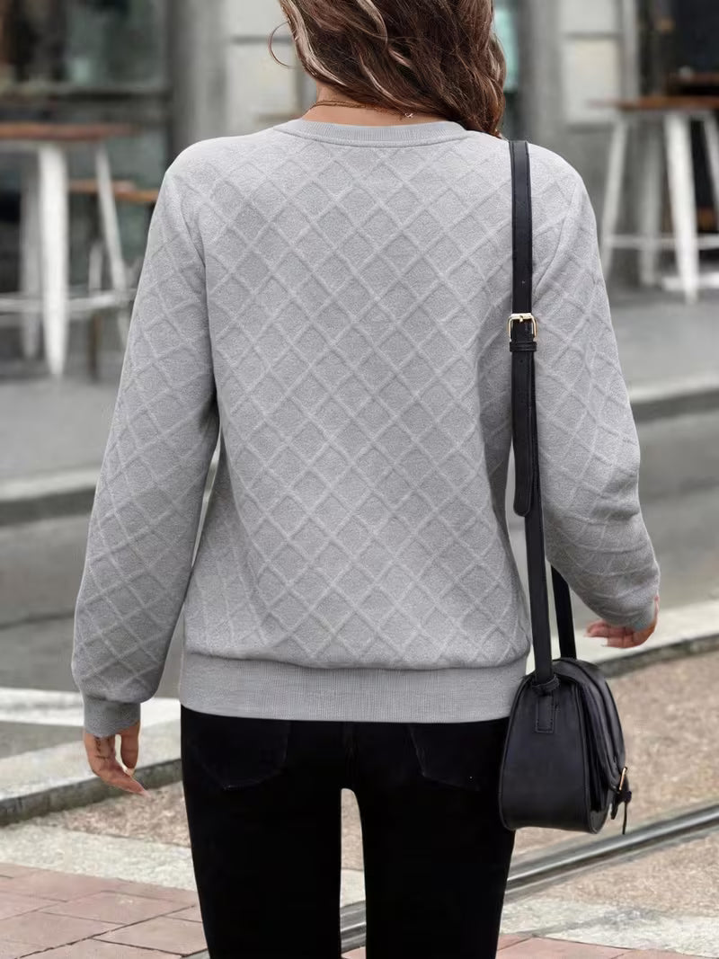 Juliet - Camisola de Manga Comprida Com Textura e Gola Com Fecho