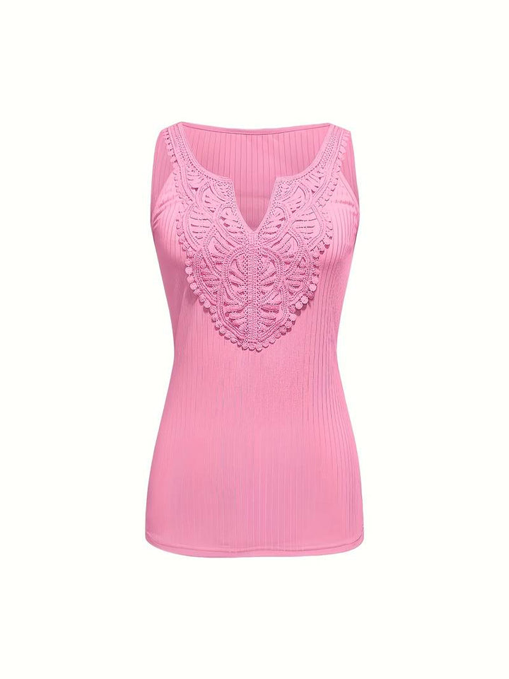 Hajar - Camisola SEM Mangas Elegante Em Renda