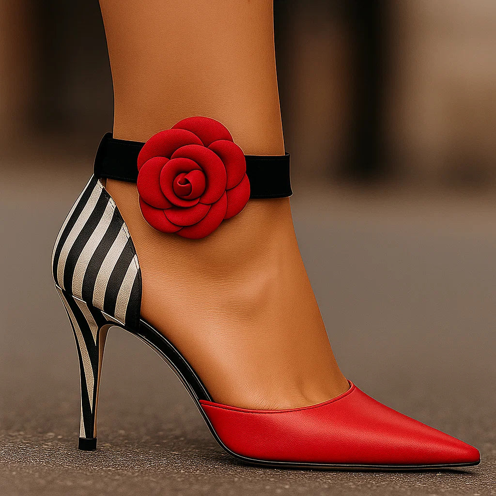 Zenaya - Sapatos de Salto Alto Com Elegância Floral