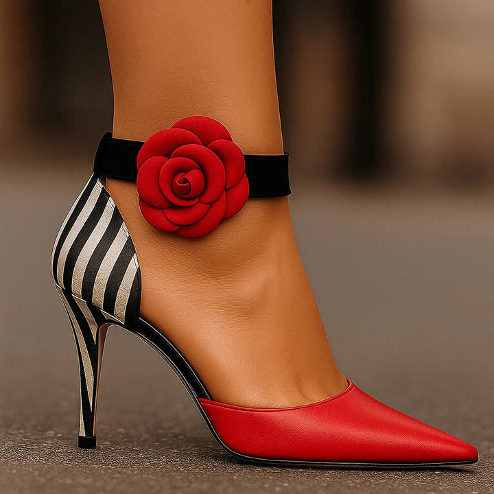 Zenaya - Sapatos de Salto Alto Com Elegância Floral