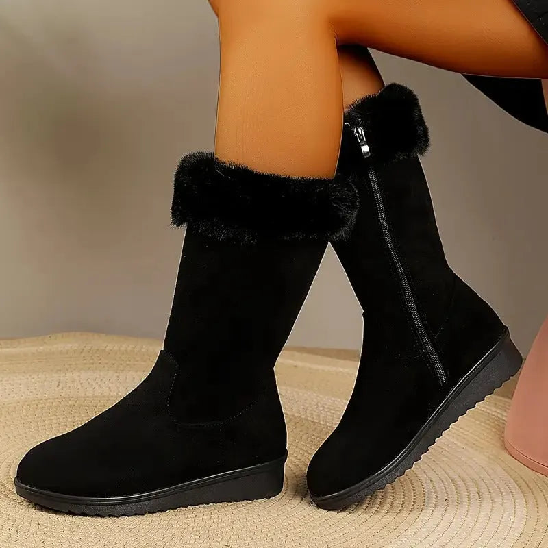 Neah - Bota Comprida E Quente Com Fecho De Correr